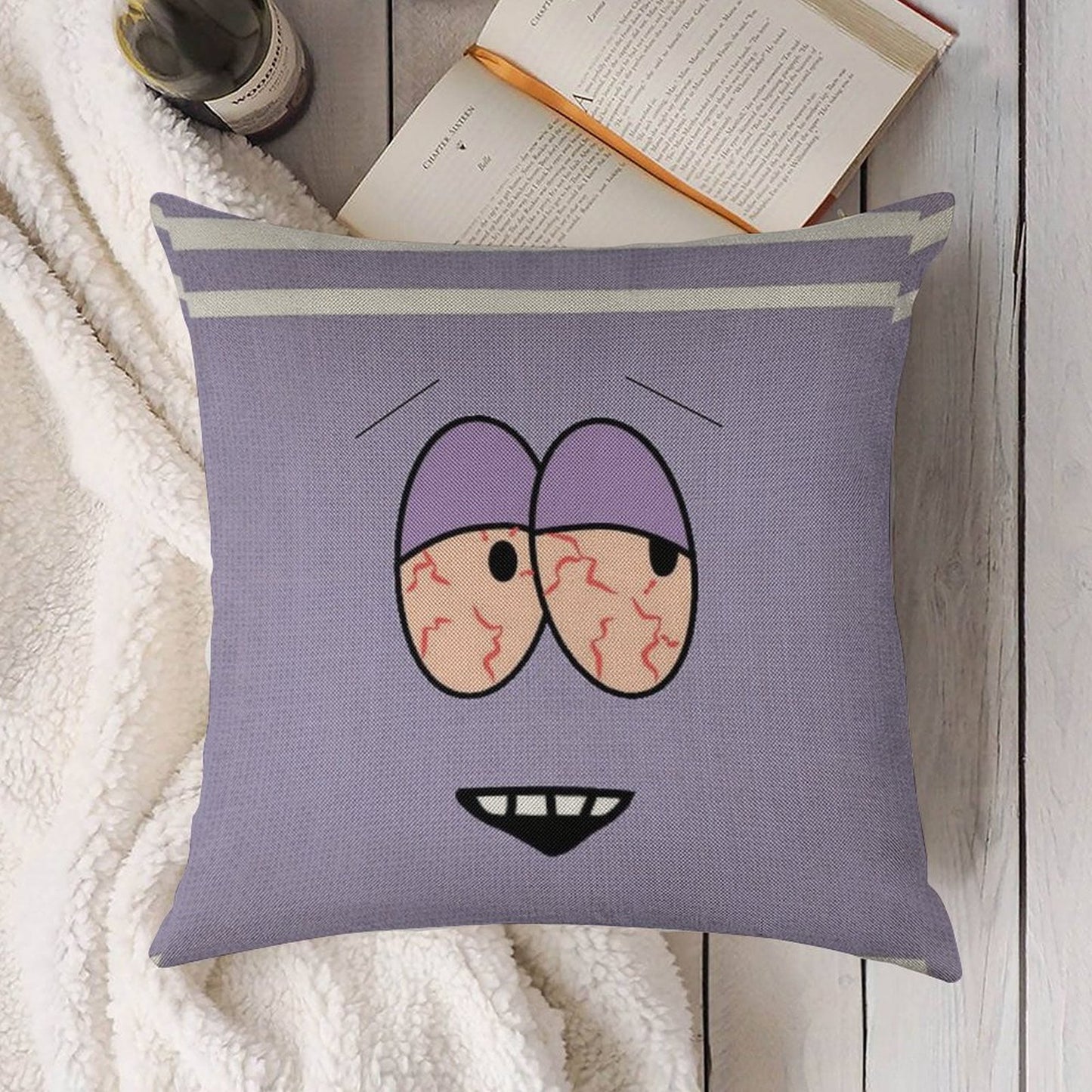 South Park - Towelie High Linen Throw Pillow Cover