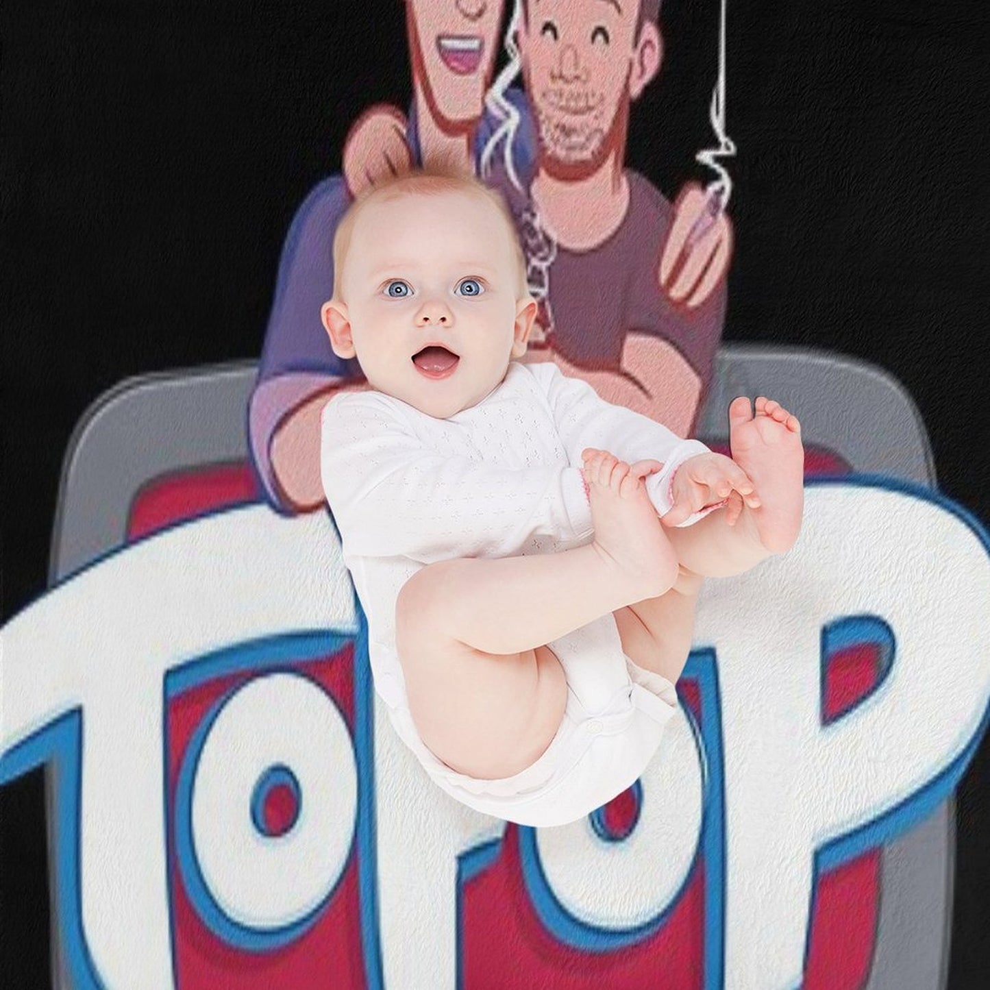 TOFOP- Toon Logo Throw Blanket