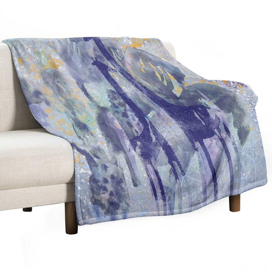 Giraffes And Trees Throw Blanket