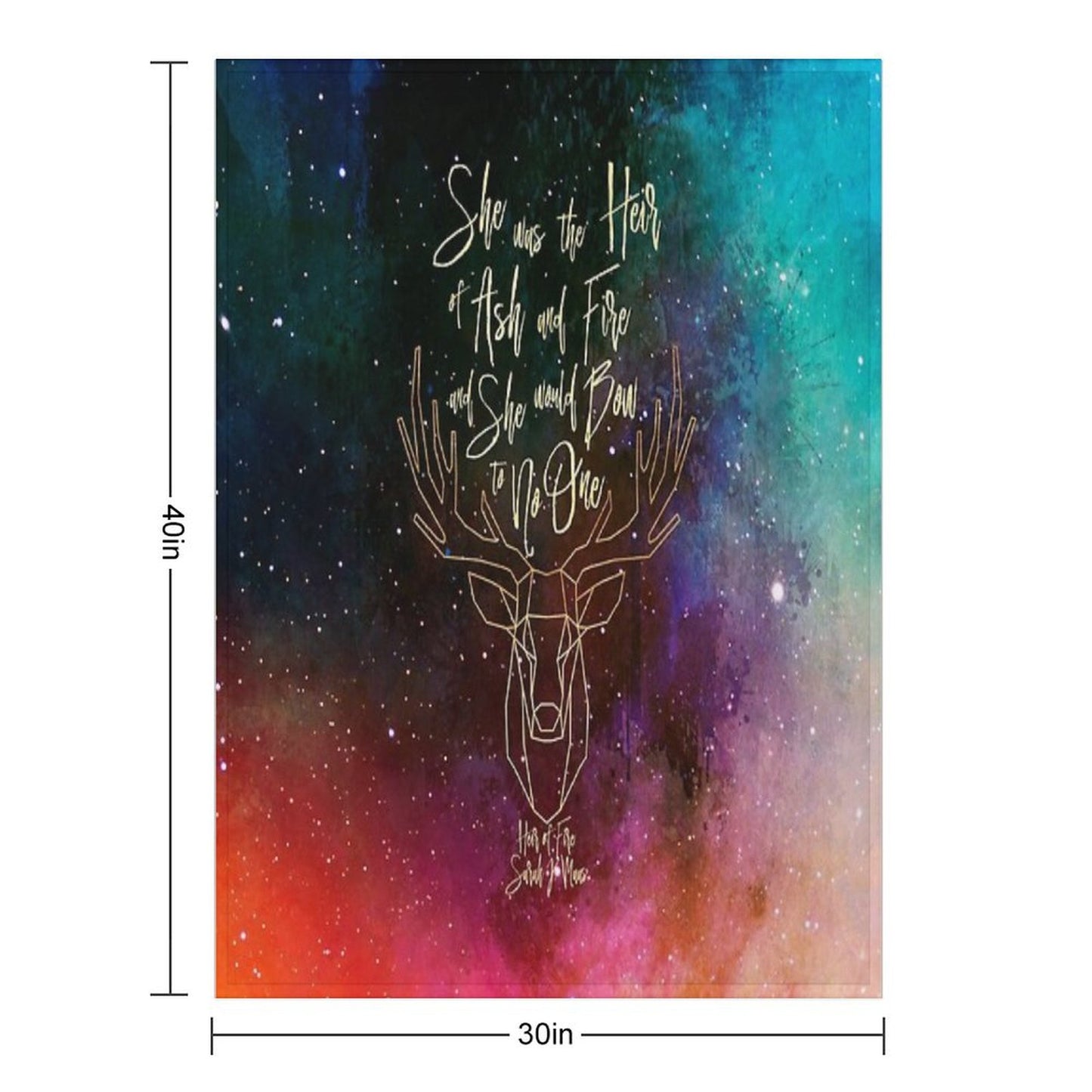 She Was The Heir of Ash And Fire And She Would Bow to No One. Heir of Fire Throw Blanket