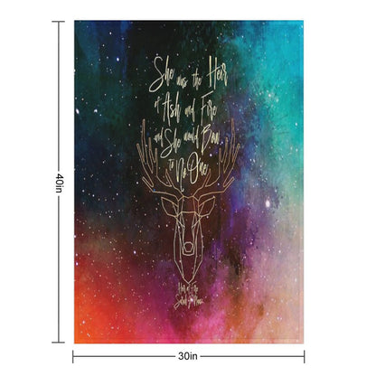 She Was The Heir of Ash And Fire And She Would Bow to No One. Heir of Fire Throw Blanket