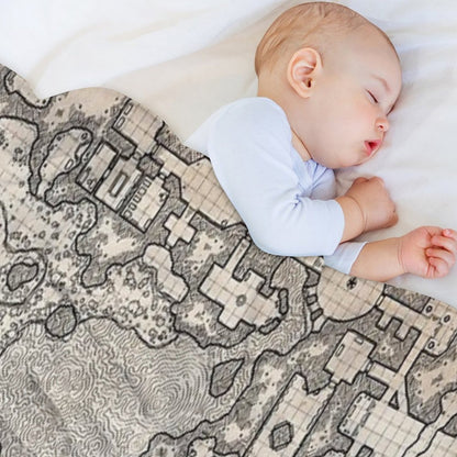 The Winter Tombs - A Massive Dungeon Complex by Dyson Logos Throw Blanket