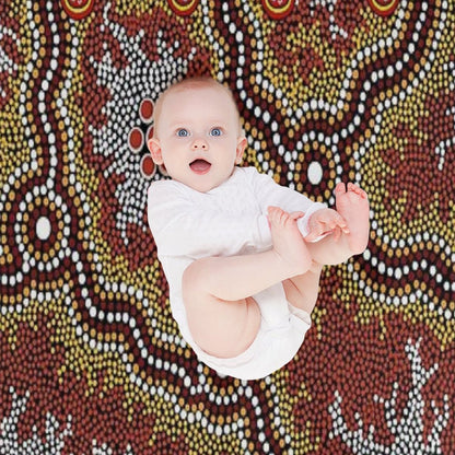 Aboriginal Art Authentic – Travels Throw Blanket