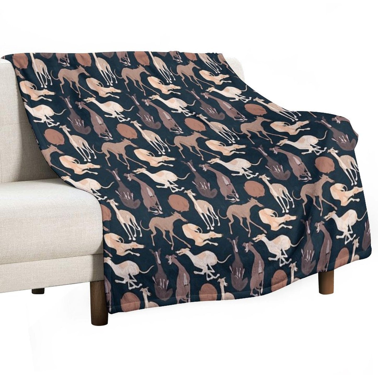 Whippet Good - Dark Throw Blanket