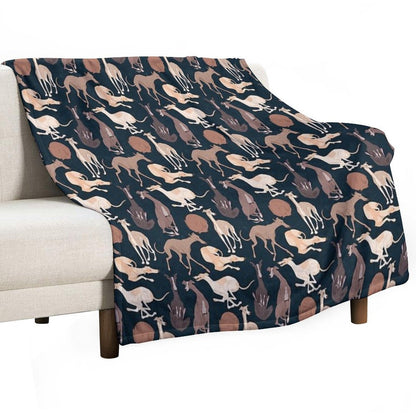 Whippet Good - Dark Throw Blanket