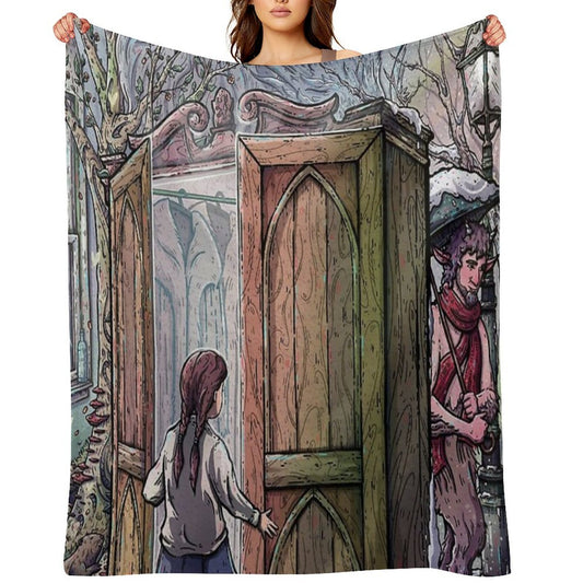 Lucy's Discovery, Narnia Fan Art Throw Blanket
