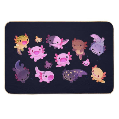 Happy Axolotl  High-Traffic Bath Mat