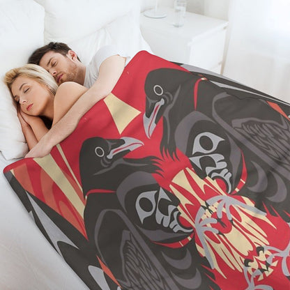 Raven Vision Throw Blanket