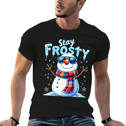 Snowman Stay Frosty Funny Christmas  Graphic-printed T-Shirt