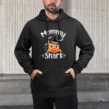 Mommy Shark Funny Halloween Mommy Announcement Shape Retention Hoodie
