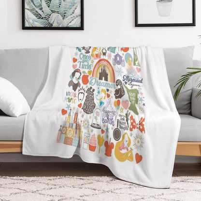 Vacay Inspired Vacation Graphic Tee Throw Blanket