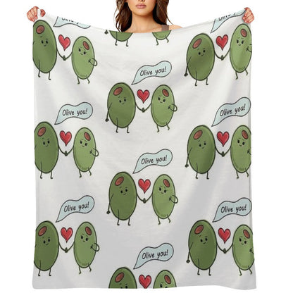 Olive You! Throw Blanket