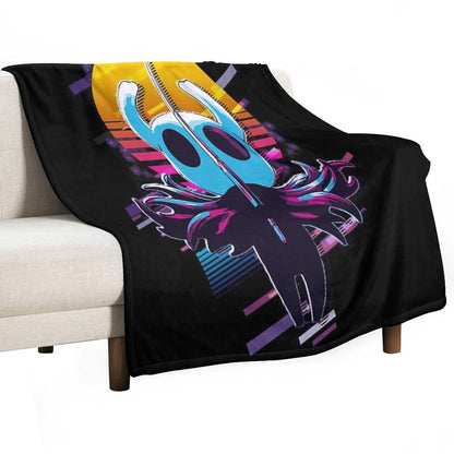 The Knight - Hollow Knight 80s Retro Throw Blanket