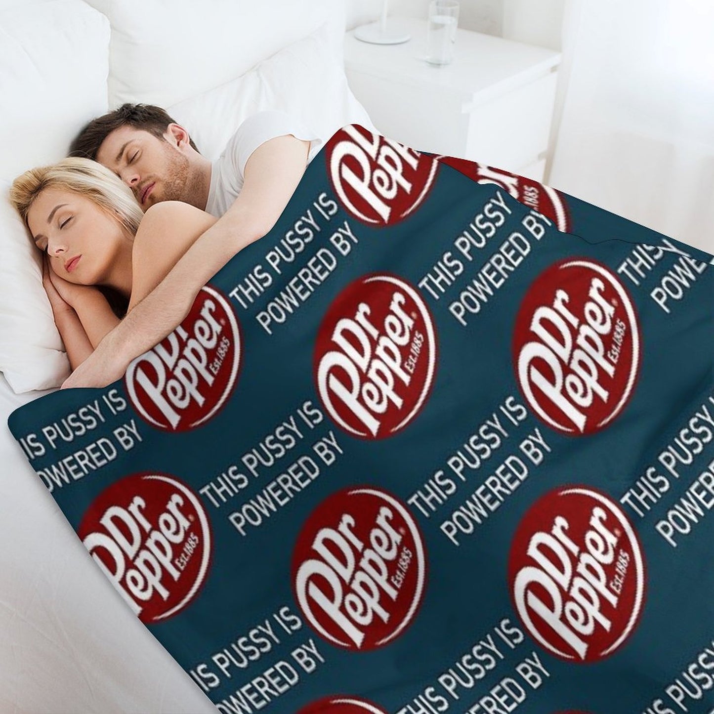 This Cat Is Powered By Dr Pepper Throw Blanket