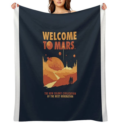 Welcome to Mars Throw Blanket