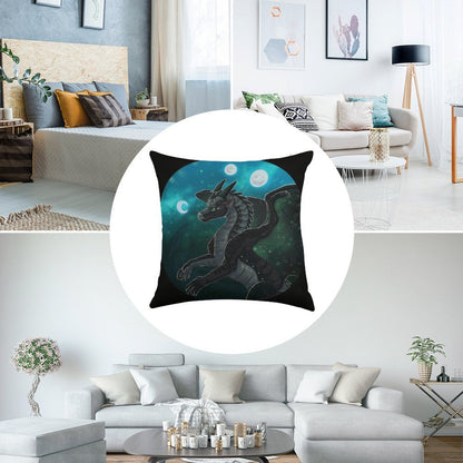 Wings of Fire - Moonwatcher Linen Throw Pillow Cover