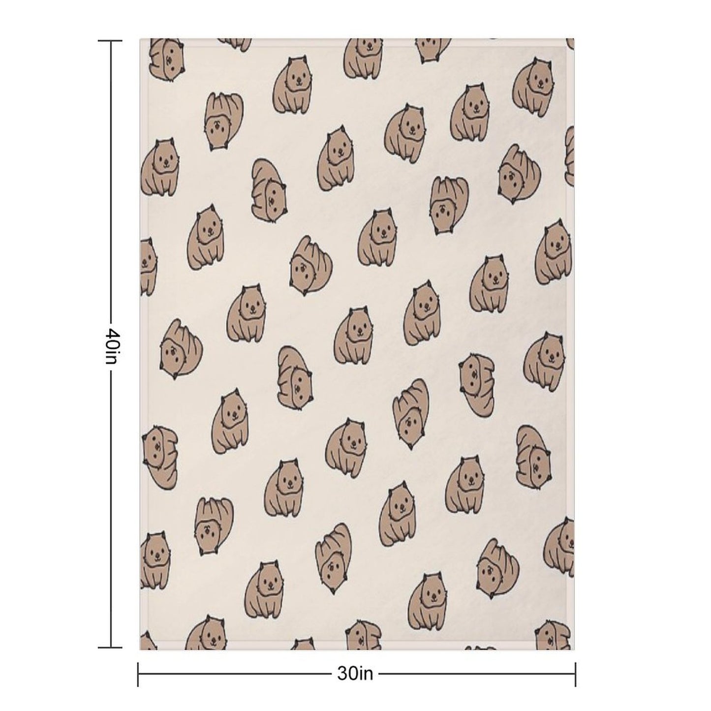 Wombat Throw Blanket