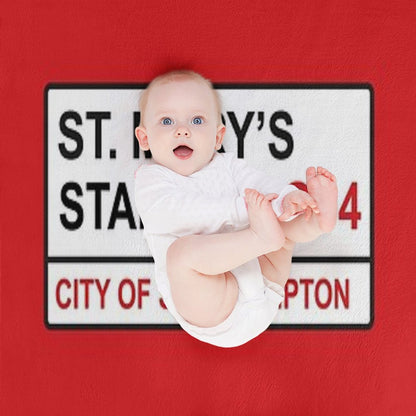 Southampton Football Team St. Mary’s Stadium Street Sign Throw Blanket