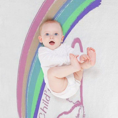 Child's Joy - Colorful Rainbow And Heart Throw Blanket