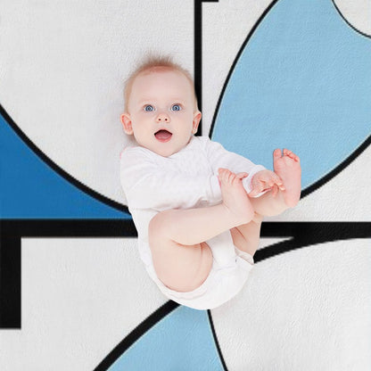 Mid Century Modern Lykes Blues Throw Blanket