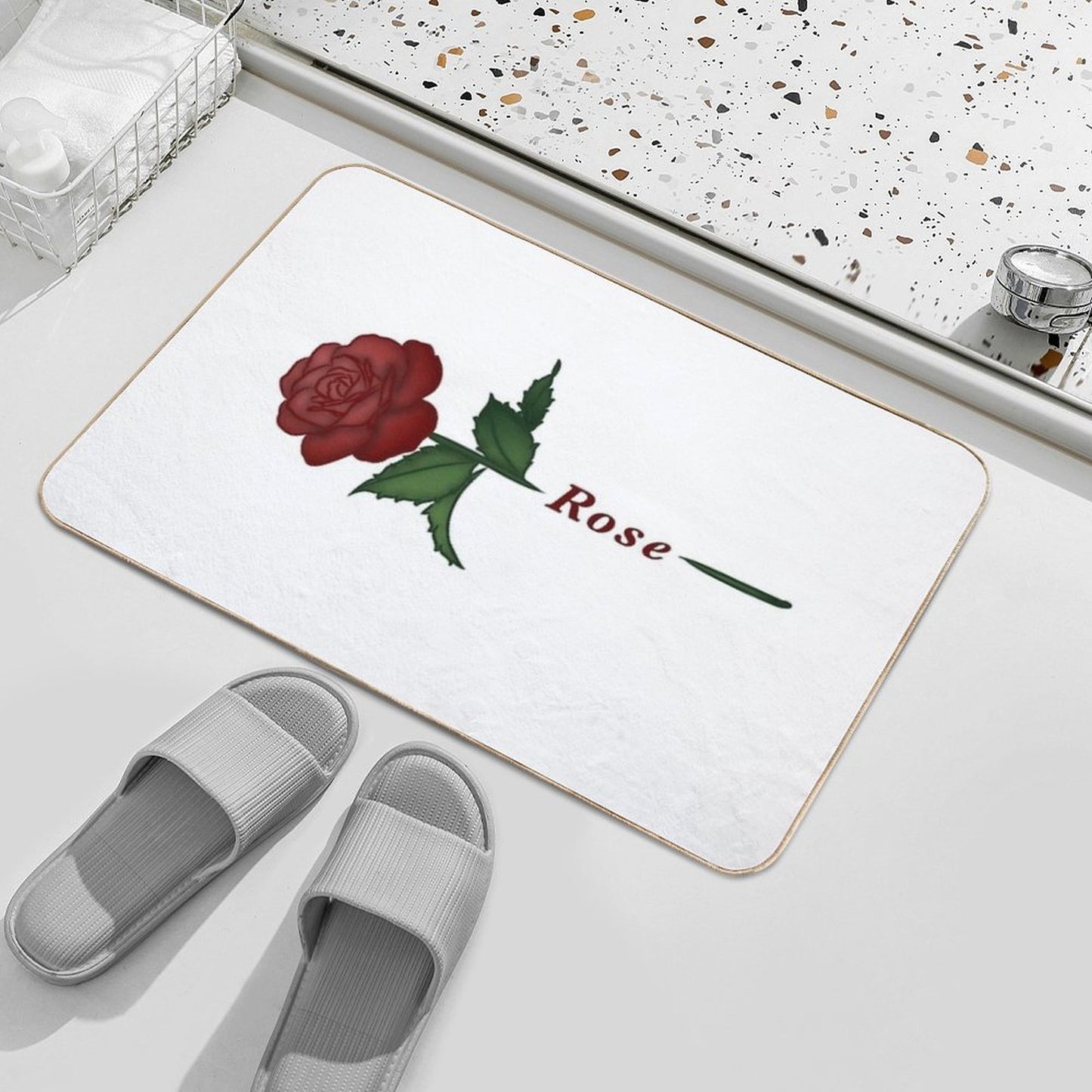 Rose Ver. 5  Absorbent Bath Mat