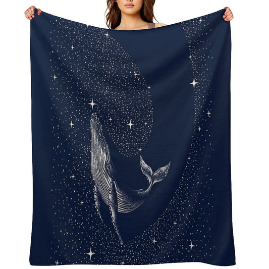 Starry Whale Throw Blanket