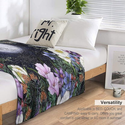 Midnight in The Garden II Throw Blanket