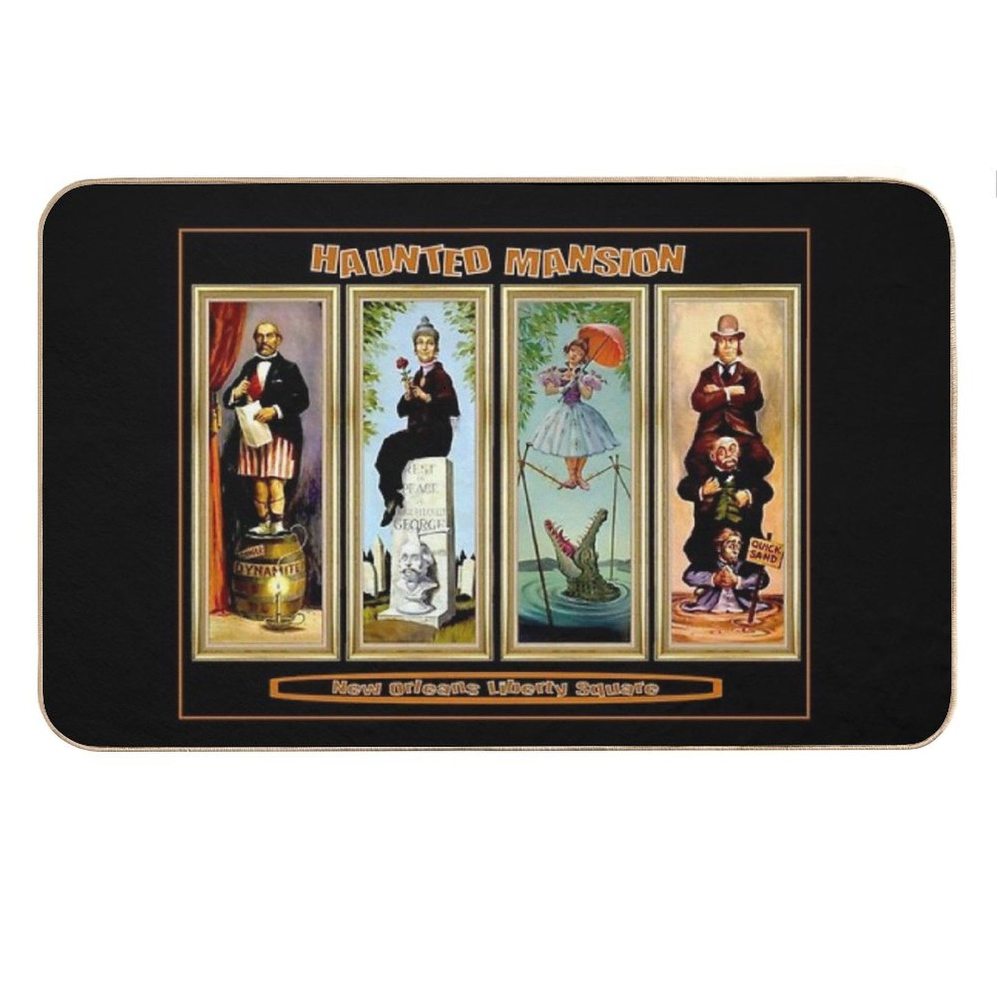 HAUNTED MANSION  Vintage New Orleans Liberty Square Prints. Bath Mat