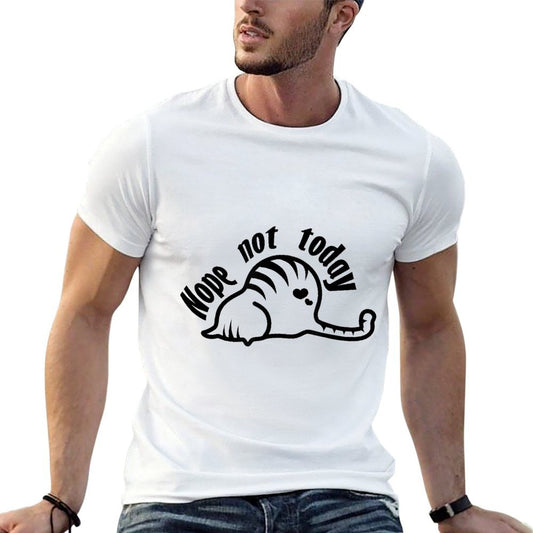 Nope Funny Cat Sarcastic Novelty Graphic Top Women  Affordable Price T-Shirt