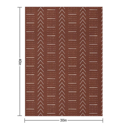Rust Mud Cloth 1 Throw Blanket