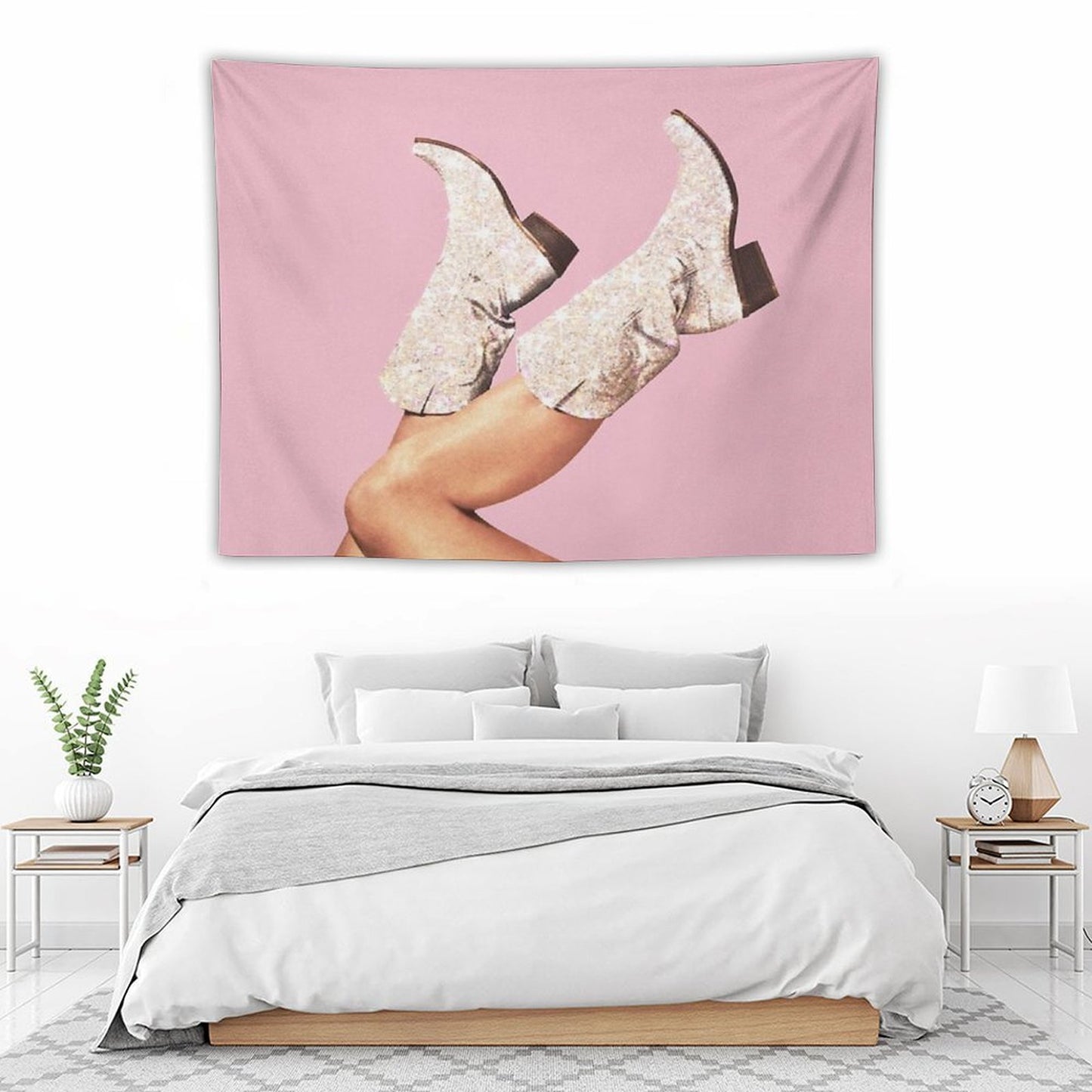 These Boots - Glitter Pink Tapestry