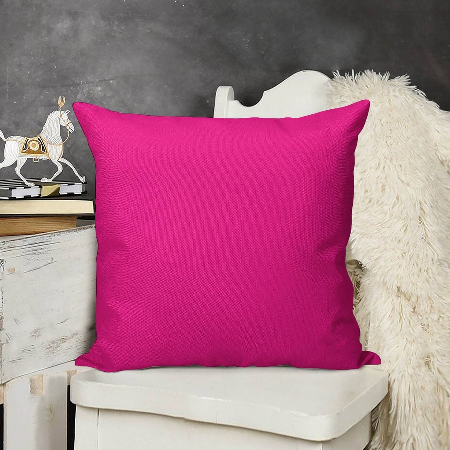 PLAIN SOLID DEEP PINK -100 PINK SHADES ON OZCUSHIONS ON ALL PRODUCTS Linen Throw Pillow Cover