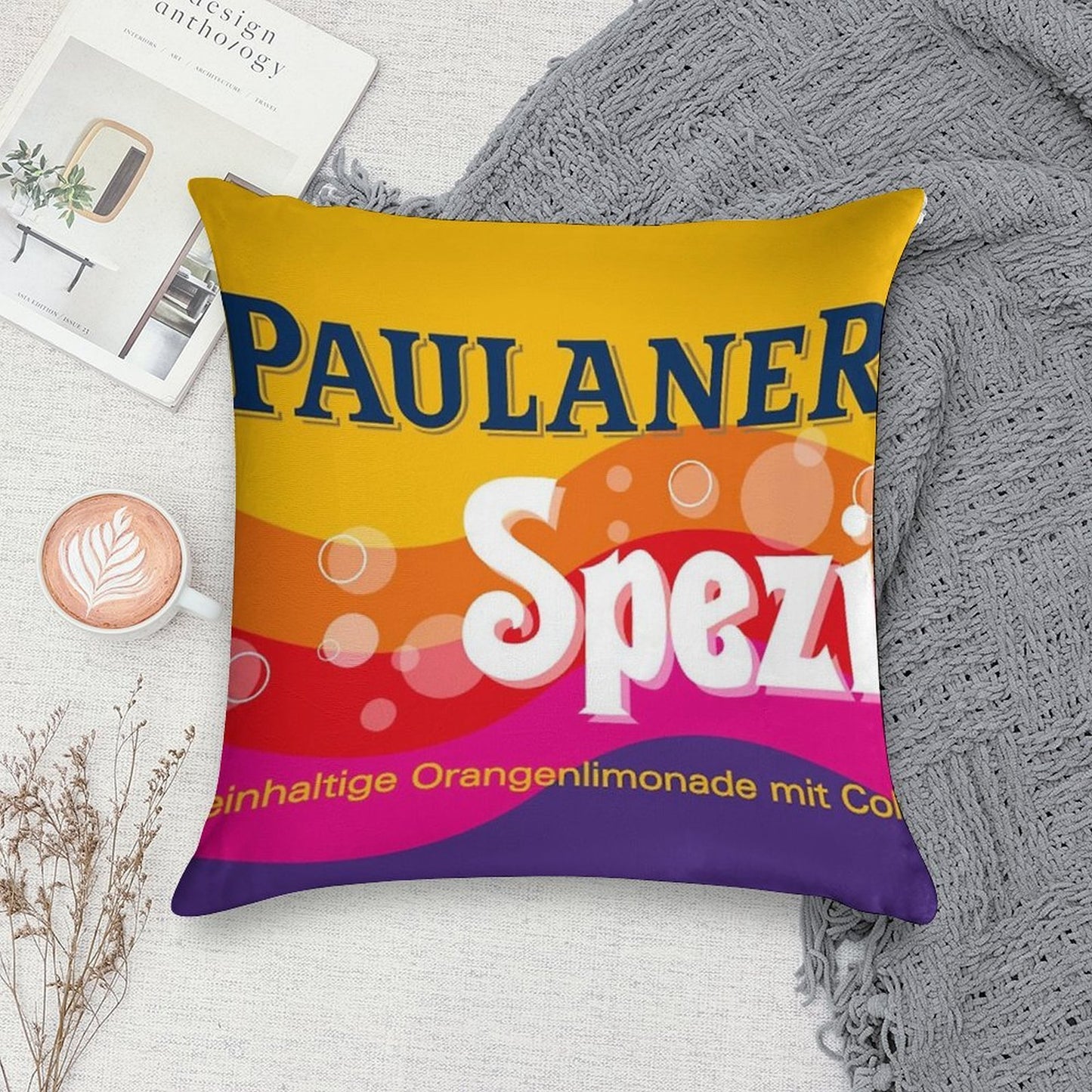PaulanerSpezi Munich Soft High-Density Material Throw Pillow