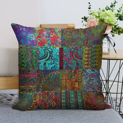 Bohemian Wonderland Linen Throw Pillow Cover