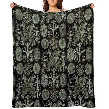 Natural History Lichen Throw Blanket