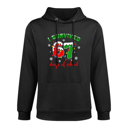 I Survived 67 Days of School Funny Christmas Teacher Student Relaxed Fit Hoodie