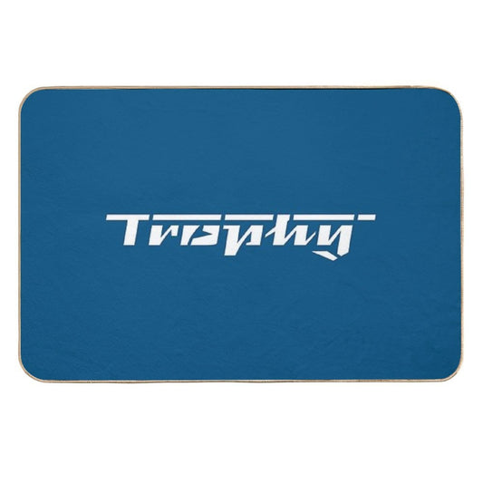 MZ Trophy Logo (white)  Repositionable Bath Mat