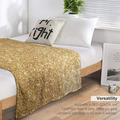 Print of Gold Throw Blanket