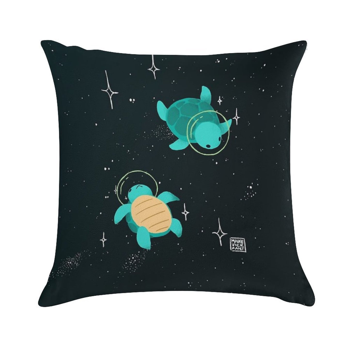 Space Turtles Soft Gift Ready Throw Pillow