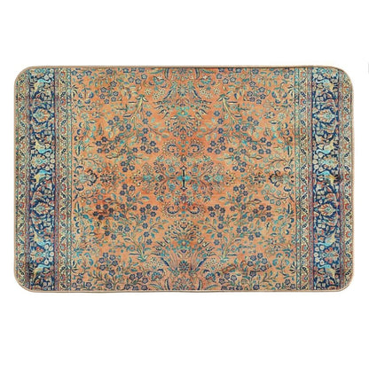 Manchester Kashan Floral Persian Carpet Print Bath Mat
