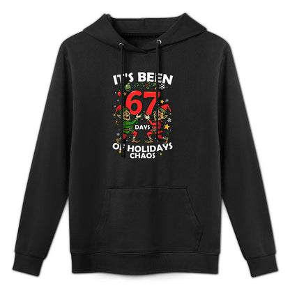 Its Been 6 7 Meme of Holidays Chaos Funny 67 Meme Christmas Colorfast Hoodie