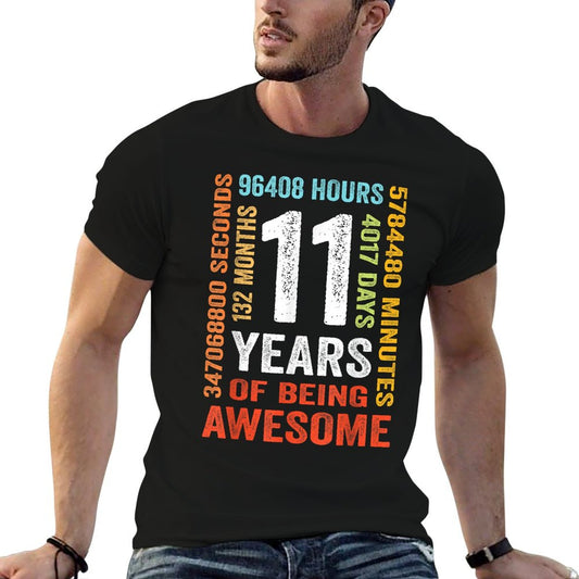 11 Years 132 Months Of Being Awesome 11th Birthday Gift T-Shirt