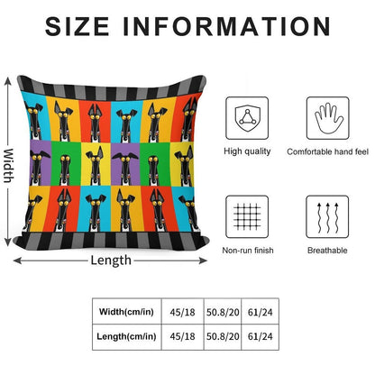 Greyhound Semaphore with Border Soft Home Decor Throw Pillow