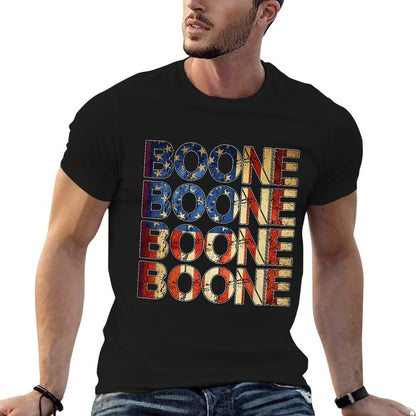 Boone Family Name I Love Boone Personalized Vintage  Versatile T-Shirt