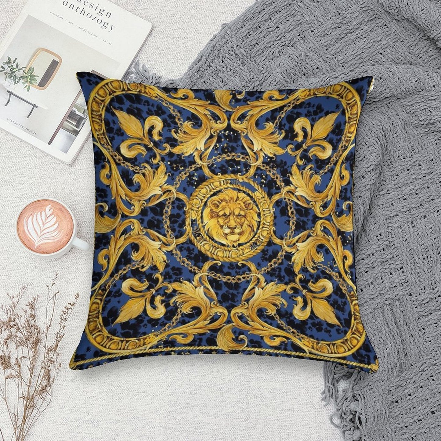Luxury VIP L#V Pillows Soft Fade-Resistant Throw Pillow