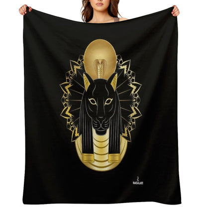 The Egyptian Goddess Sekhmet Throw Blanket