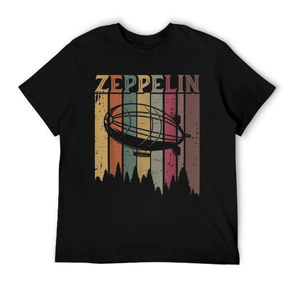 Retro Zeppelin 70s 80s Dirigible Airship Zepelin Zepplin  Trendy Pattern T-Shirt