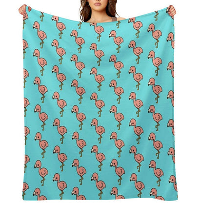 Cute Flamingo Throw Blanket