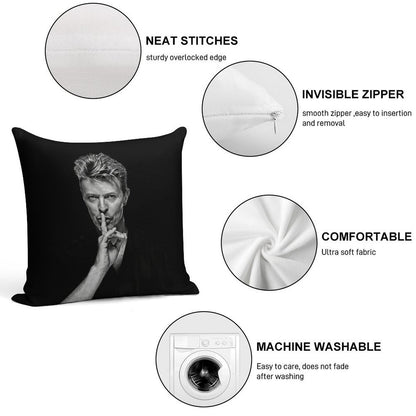David Bowie Soft Warmth Comfort Throw Pillow