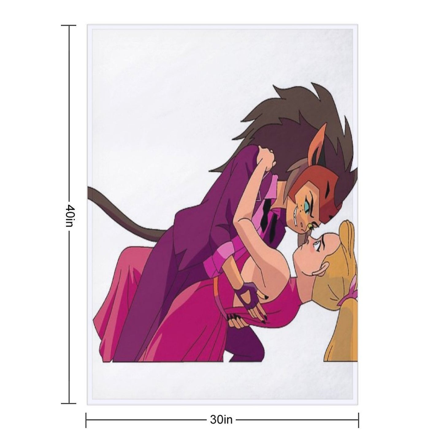 Princess Prom Adora And Catra Throw Blanket